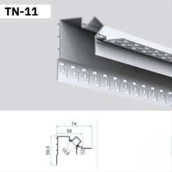 Thanh Nhôm Phào Chỉ Hắt Trần Lắp Âm 3m | TN-11