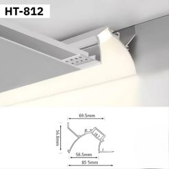 Thanh Nhôm Phào Chỉ Hắt Trần Lắp Âm 2m | HT-812