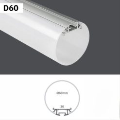 Thanh Nhôm Định Hình LED Tròn 2 Mét | D60