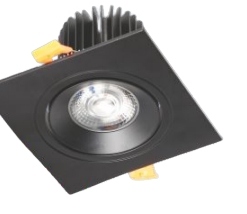 Anfaco - Âm Trần Vuông Chiếu Điểm Chỉnh Góc Thân Đen 12W | AFC 767/1D
