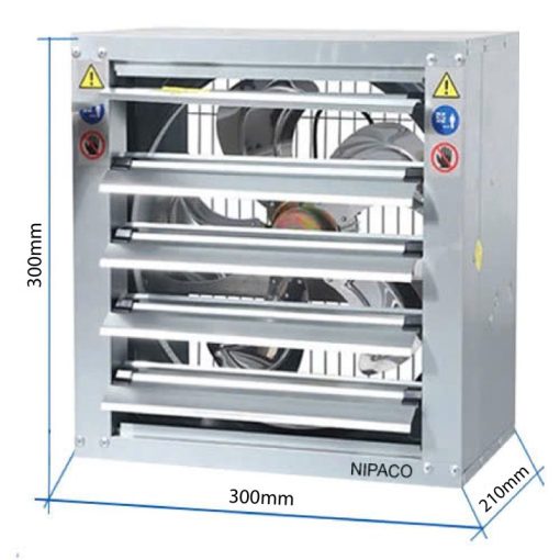 Quạt hút công nghiệp vuông 300x300mm