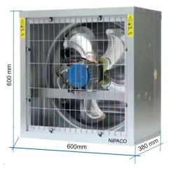 Quạt hút công nghiệp vuông 600x600mm